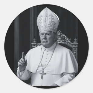 Sticker Rond Trump Veut Être Le Prochain Pape Ch
