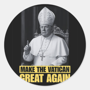 Sticker Rond Trump Veut Être Le Prochain Pape Ch