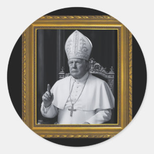 Sticker Rond Trump Veut Être Le Prochain Pape Ch