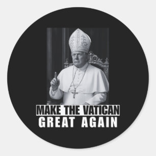 Sticker Rond Trump Veut Être Le Prochain Pape Ch