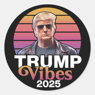 Sticker Rond Trump Vibes 2025 Chiffon Top