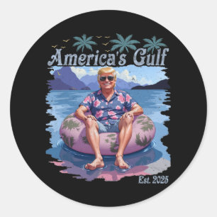 Sticker Rond Trump vintage et drôle, la jupe Trump américaine d