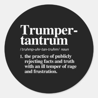 Sticker Rond Trumper Tantrum Définition