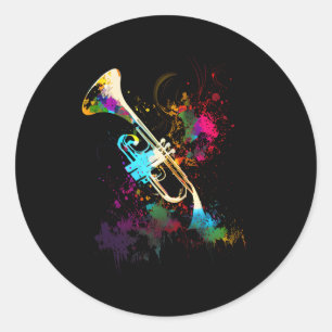 Sticker Rond Trumpet