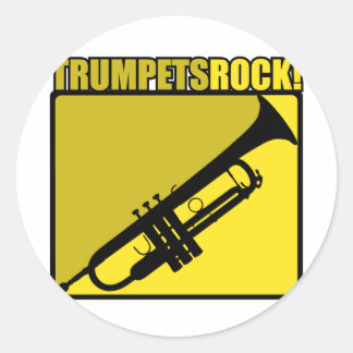 Sticker Rond Trumpets Rock !