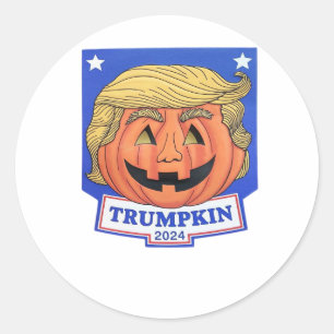 Sticker Rond Trumpkin Classic - Drôle Citation Halloween