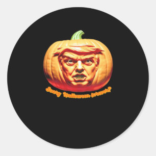 Sticker Rond Trumpkin Effrayant Halloween Citrouille Best Art D