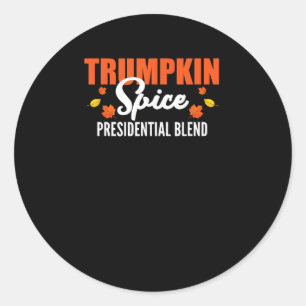 Sticker Rond Trumpkin épice Halloween Thanksgiving drôle