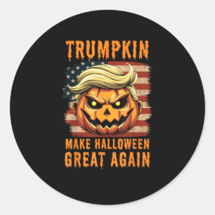 Sticker Rond Trumpkin Halloween Citrouille rendre Halloween gra