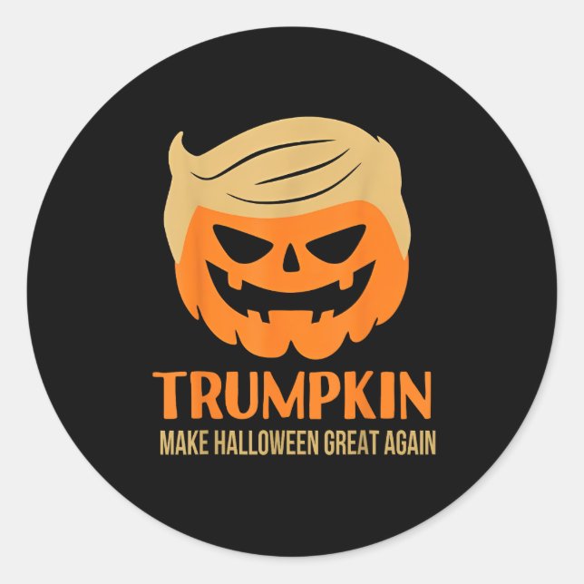 Sticker Rond Trumpkin Make Halloween Great Again (Devant)