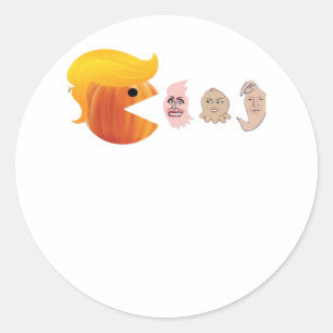 Sticker Rond Trumpkin Mating Democrats Classic - Hall satirique