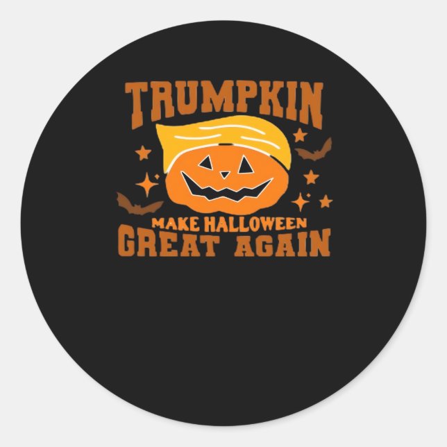 Sticker Rond Trumpkin rend Halloween grand à nouveau - Éffrayan (Devant)