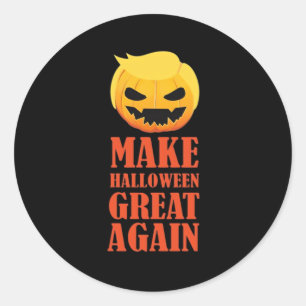 Sticker Rond Trumpkin rend Halloween grand à nouveau - MAGA Cit