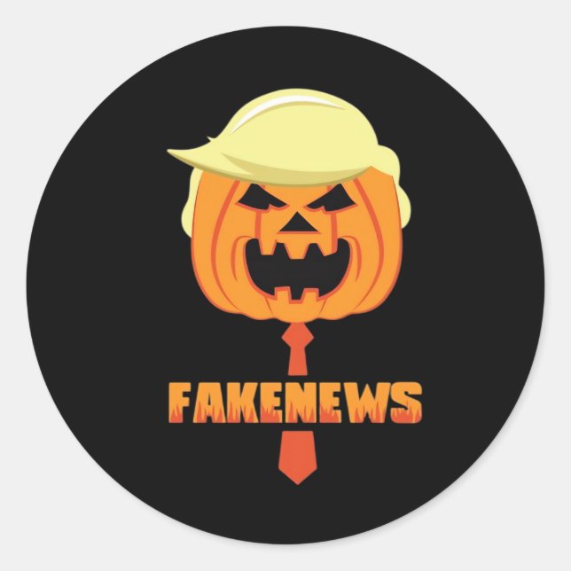 Sticker Rond Trumpkin rend Halloween grand à nouveau - Nouvelle (Devant)