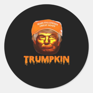Sticker Rond Trumpkin Rendre Halloween grand à nouveau Sloth