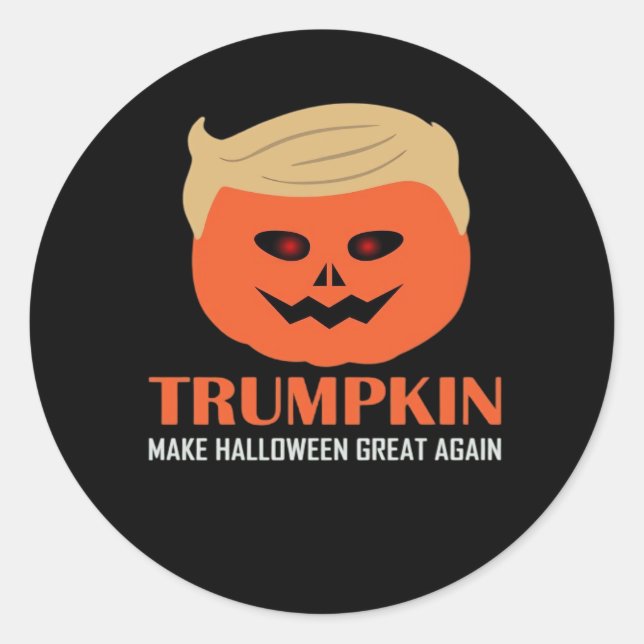 Sticker Rond Trumpkin rendre Halloween grand encore drôle P Éff (Devant)