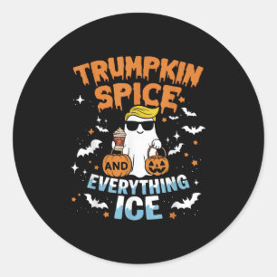Sticker Rond Trumpkin Sce et tout glace automne hallow
