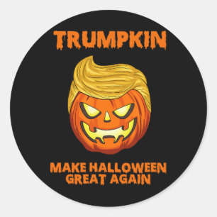 Sticker Rond Trumpkin Usa Rendre Halloween super encore drôle