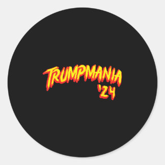 Sticker Rond Trumpmania 24 Funny Trump 2024