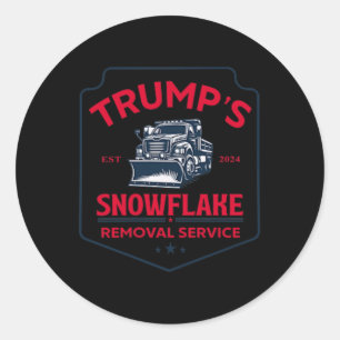 Sticker Rond Trump's Snowflake Removal Service Funny Trump 2024