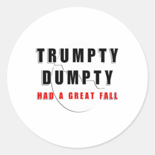 Sticker Rond Trumpty Dumpty A Eu Un Grand Oeuf Cracké Automne D