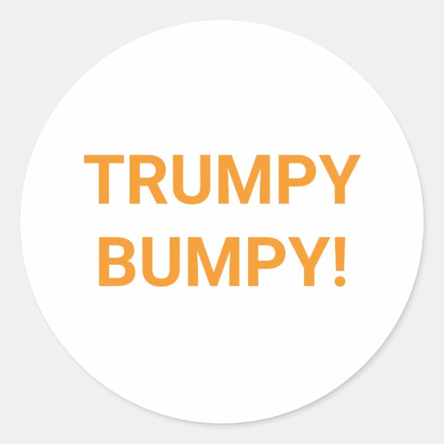 Sticker Rond TRUMPY BUMPY Comic Splash-Art Hankamer Artjunkhaus (Devant)