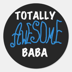 Sticker Rond Tshirts et cadeaux Baba absolument géniaux