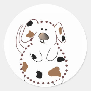 Sticker Rond Tshirts et cadeaux de chien de dessin animé