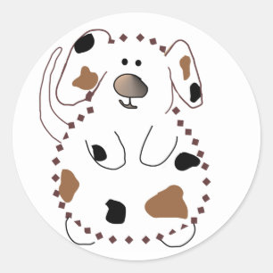 Sticker Rond Tshirts et cadeaux de chien de dessin animé
