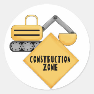 Sticker Rond Tshirts et cadeaux de la zone de construction