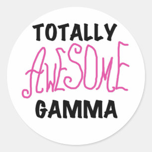 Sticker Rond Tshirts et cadeaux Gamma Pink totalement géniaux