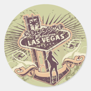 Sticker Rond Tshirts et cadeaux Las Vegas Nevada