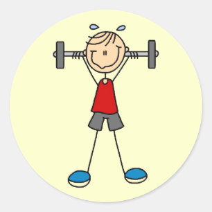 Sticker Rond Tshirts et cadeaux pour levage de poids