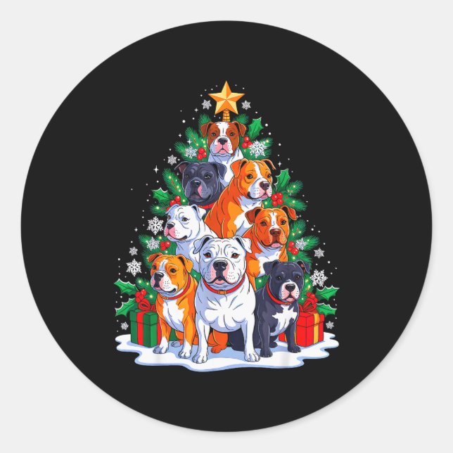 Sticker Rond Ttbull Tree Christmas Ttbull Lover Xmas Squad Men  (Devant)