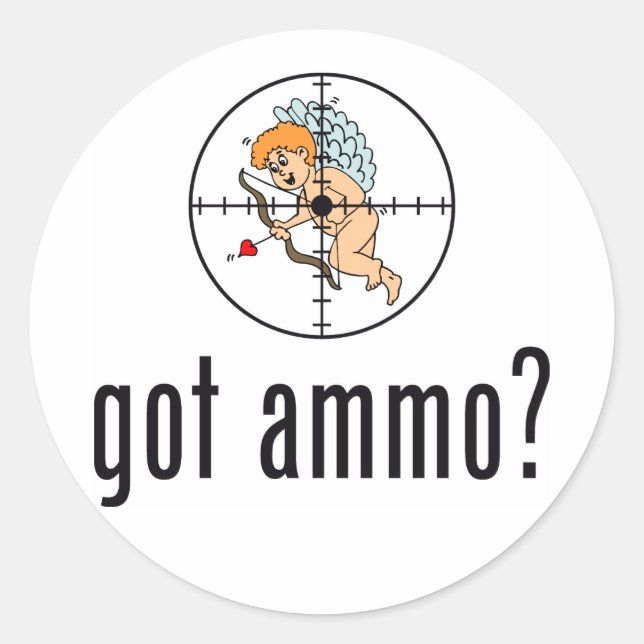 Sticker Rond tu as des munitions ? (La Saint-Valentin) (Devant)