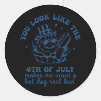 Sticker Rond Tu As L'Air Que Le 4 juillet Me Fait Vouloir Un Ch