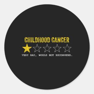 Sticker Rond Tu Chilhood Cancer Awareness Mois Costume Ribbon