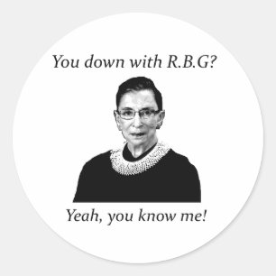 Sticker Rond Tu es en bas avec RBG ?