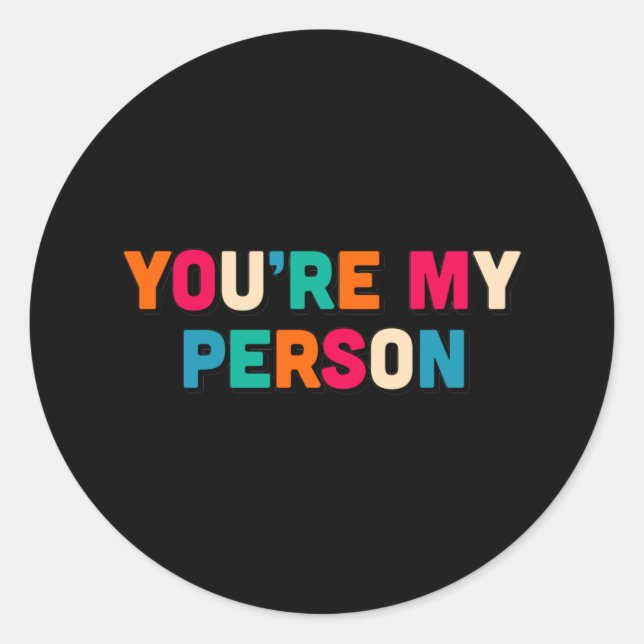 Sticker Rond Tu es mon (Devant)