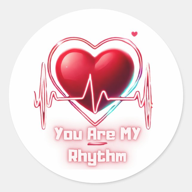 Sticker Rond Tu es mon rythme (Devant)