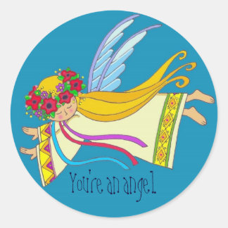 Sticker Rond Tu es un ange