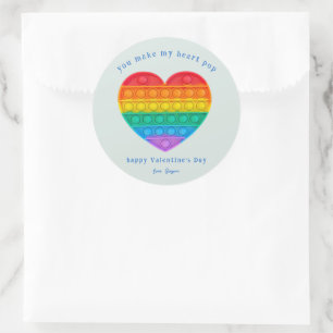 Sticker Rond Tu fais palpiter mon cœur Pop Fidget Saint-Valen