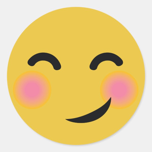 Sticker Rond Tu m'as fait rougir émoji (Devant)