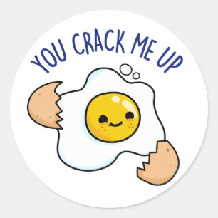 Sticker Rond Tu Me Cracques Un Petit Jeu D'Oeufs