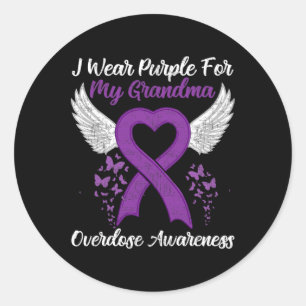 Sticker Rond Tu supporte l'overdose Mois de sensibilisation Cos