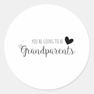 Sticker Rond Tu vas devenir grand-parents