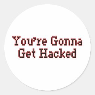 Sticker Rond Tu vas être piraté