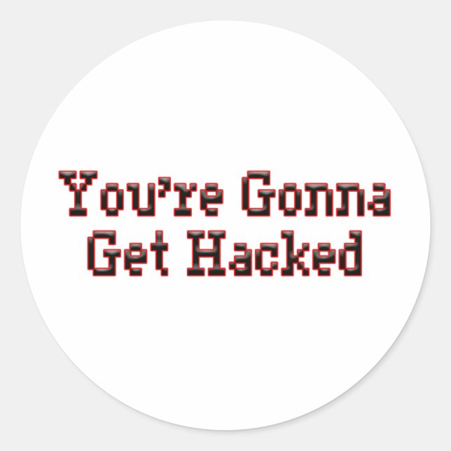 Sticker Rond Tu vas être piraté (Devant)