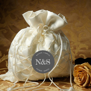 Sticker Rond Tuatara Minimaliste & Élégant Gras Initiales Maria