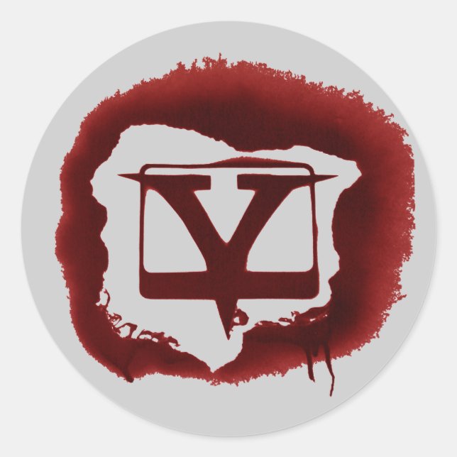 Sticker Rond Tube en V (Devant)